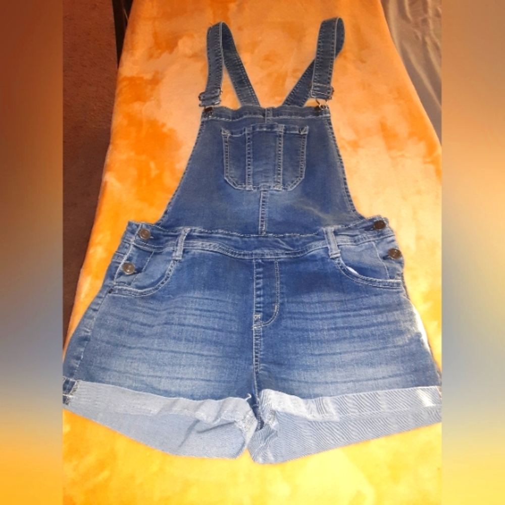 Womens size medium,  Wall Flower bib jean shorts